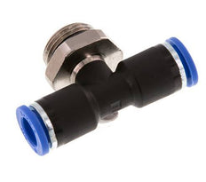8mm x G3/8'' Inline Tee Push-in Fitting with Male Threads Brass/PA 66 NBR Rotatable [2 Pieces]