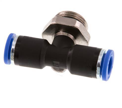 8mm x G3/8'' Inline T-Steckverschraubung mit Außengewinde Messing/PA 66 NBR drehbar [2 Stück]
