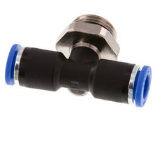 8mm x G3/8'' Inline T-Steckverschraubung mit Außengewinde Messing/PA 66 NBR drehbar [2 Stück]