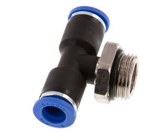 8mm x G3/8'' Inline T-Steckverschraubung mit Außengewinde Messing/PA 66 NBR drehbar [2 Stück]