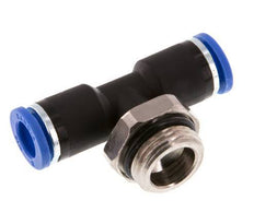 8mm x G3/8'' Inline T-Steckverschraubung mit Außengewinde Messing/PA 66 NBR drehbar [2 Stück]