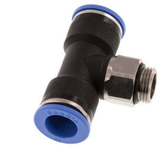 14mm x G3/8'' Inline T-Stück Steckverschraubung mit Außengewinde Messing/PA 66 NBR drehbar