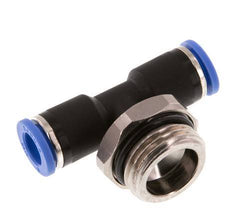 8mm x G1/2'' Inline-T-Stück Steckverschraubung mit Außengewinde Messing/PA 66 NBR drehbar