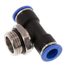 10mm x G1/2'' Inline-T-Stück Steckverschraubung mit Außengewinde Messing/PA 66 NBR drehbar