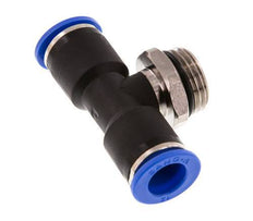 12mm x G1/2'' Inline-T-Stück Steckverschraubung mit Außengewinde Messing/PA 66 NBR drehbar