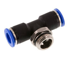12mm x G1/2'' Inline-T-Stück Steckverschraubung mit Außengewinde Messing/PA 66 NBR drehbar