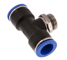 16mm x G1/2'' Inline-T-Stück Steckverschraubung mit Außengewinde Messing/PA 66 NBR drehbar