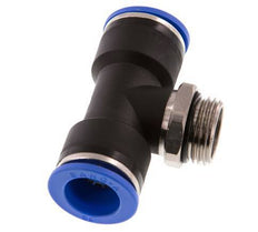 16mm x G1/2'' Inline-T-Stück Steckverschraubung mit Außengewinde Messing/PA 66 NBR drehbar