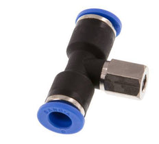6mm x M 5 Inline T-Stück Steckverschraubung mit Innengewinde Messing/PA 66 NBR drehbar [2 Stück]