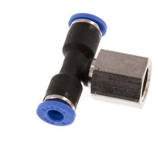 4mm x G1/8'' Inline T-Steckverschraubung mit Innengewinde Messing/PA 66 NBR drehbar [2 Stück]