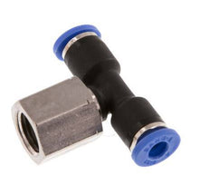4mm x G1/8'' Inline T-Steckverschraubung mit Innengewinde Messing/PA 66 NBR drehbar [2 Stück]