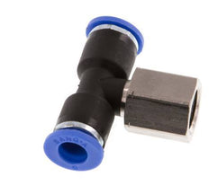 6mm x G1/8'' Inline T-Steckverschraubung mit Innengewinde Messing/PA 66 NBR drehbar [2 Stück]