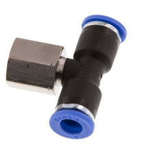 6mm x G1/8'' Inline T-Steckverschraubung mit Innengewinde Messing/PA 66 NBR drehbar [2 Stück]