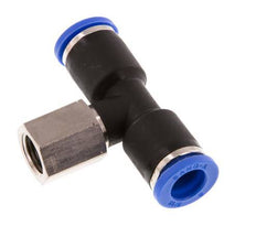 8mm x G1/8'' Inline T-Steckverschraubung mit Innengewinde Messing/PA 66 NBR drehbar [2 Stück]