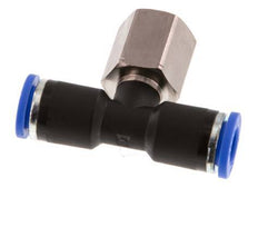 8mm x G1/4'' Inline T-Steckverschraubung mit Innengewinde Messing/PA 66 NBR drehbar [2 Stück]