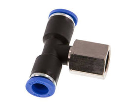8mm x G1/4'' Inline T-Steckverschraubung mit Innengewinde Messing/PA 66 NBR drehbar [2 Stück]