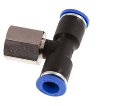 8mm x G1/4'' Inline T-Steckverschraubung mit Innengewinde Messing/PA 66 NBR drehbar [2 Stück]