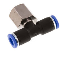 8mm x G3/8'' Inline Tee Push-in Fitting with Female Threads Brass/PA 66 NBR Rotatable [2 Pieces]
