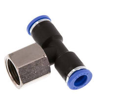 8mm x G3/8'' Inline T-Steckverschraubung mit Innengewinde Messing/PA 66 NBR drehbar [2 Stück]