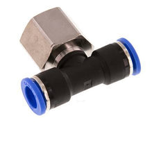 10mm x G1/2'' Inline Tee Push-in Fitting with Female Threads Brass/PA 66 NBR Rotatable