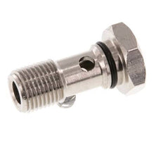 1-way nickel-plated Brass Banjo Bolt with G1/8'' Male Threads NBR [5 Pieces]