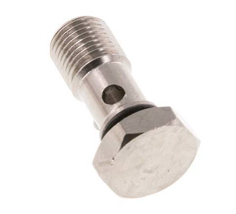 1-way nickel-plated Brass Banjo Bolt with G1/8'' Male Threads NBR [5 Pieces]