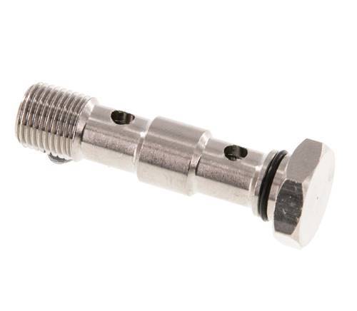 2-Wege-Banjo-Bolzen aus vernickeltem Messing mit G1/8'' Außengewinde NBR [2 Stück]