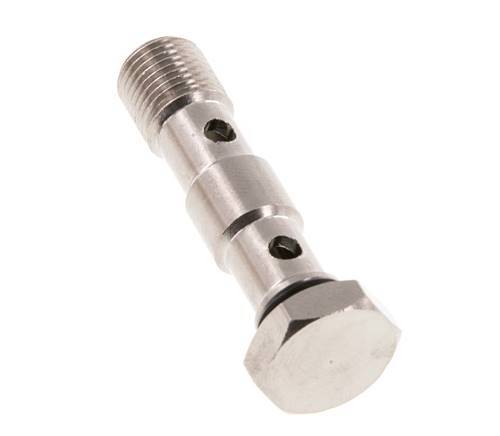 2-Wege-Banjo-Bolzen aus vernickeltem Messing mit G1/8'' Außengewinde NBR [2 Stück]