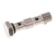 2-Wege-Banjo-Bolzen aus vernickeltem Messing mit G1/8'' Außengewinde NBR [2 Stück]