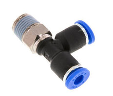 4mm x R1/8'' rechtwinkliges T-Stück Steckverschraubung mit Außengewinde Messing/PA 66 NBR drehbar [2 Stück]