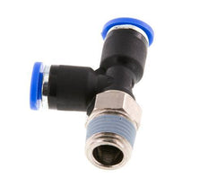 4mm x R1/8'' rechtwinkliges T-Stück Steckverschraubung mit Außengewinde Messing/PA 66 NBR drehbar [2 Stück]
