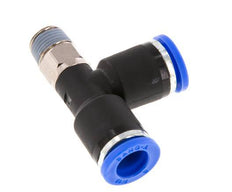 8mm x R1/8'' rechtwinkliges T-Stück Steckverschraubung mit Außengewinde Messing/PA 66 NBR drehbar [2 Stück]