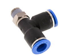 12mm x R1/4'' rechtwinkliges T-Stück Steckverschraubung mit Außengewinde Messing/PA 66 NBR drehbar
