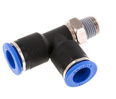 12mm x R1/4'' rechtwinkliges T-Stück Steckverschraubung mit Außengewinde Messing/PA 66 NBR drehbar