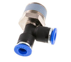 6mm x R3/8'' rechtwinkliges T-Stück Steckverschraubung mit Außengewinde Messing/PA 66 NBR drehbar [2 Stück]