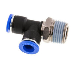 10mm x R1/2'' rechtwinkliges T-Stück Steckverschraubung mit Außengewinde Messing/PA 66 NBR drehbar