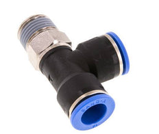 14mm x R1/2'' rechtwinkliges T-Stück Steckverschraubung mit Außengewinde Messing/PA 66 NBR drehbar