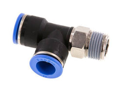 14mm x R1/2'' rechtwinkliges T-Stück Steckverschraubung mit Außengewinde Messing/PA 66 NBR drehbar
