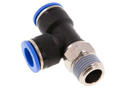 14mm x R1/2'' rechtwinkliges T-Stück Steckverschraubung mit Außengewinde Messing/PA 66 NBR drehbar