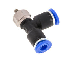 4mm x M 3 Right Angle Tee Push-in Fitting with Male Threads Steel/PA 66 NBR Rotatable [2 Pieces]