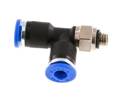 4mm x M 5 rechtwinkliges T-Stück Steckverschraubung mit Außengewinde Messing/PA 66 NBR drehbar [2 Stück]