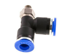 6mm x M 5 rechtwinkliges T-Stück Steckverschraubung mit Außengewinde Messing/PA 66 NBR drehbar [2 Stück]