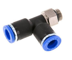 8mm x G1/8'' rechtwinkliges T-Stück Steckverschraubung mit Außengewinde Messing/PA 66 NBR drehbar [2 Stück]
