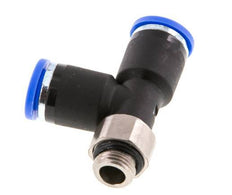 8mm x G1/8'' rechtwinkliges T-Stück Steckverschraubung mit Außengewinde Messing/PA 66 NBR drehbar [2 Stück]