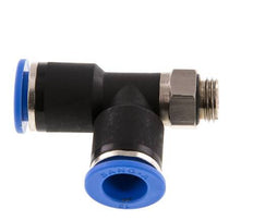 12mm x G1/4'' rechtwinkliges T-Stück Steckverschraubung mit Außengewinde Messing/PA 66 NBR drehbar