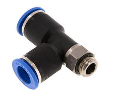 12mm x G1/4'' rechtwinkliges T-Stück Steckverschraubung mit Außengewinde Messing/PA 66 NBR drehbar