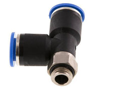12mm x G1/4'' rechtwinkliges T-Stück Steckverschraubung mit Außengewinde Messing/PA 66 NBR drehbar