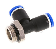 8mm x G3/8'' Right Angle Tee Push-in Fitting with Male Threads Brass/PA 66 NBR Rotatable [2 Pieces]