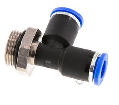 8mm x G3/8'' Right Angle Tee Push-in Fitting with Male Threads Brass/PA 66 NBR Rotatable [2 Pieces]