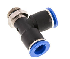 12mm x G3/8'' rechtwinkliges T-Stück Steckverschraubung mit Außengewinde Messing/PA 66 NBR drehbar
